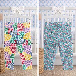 Mini Boden lot of 2 pairs of floral and animal print leggings
